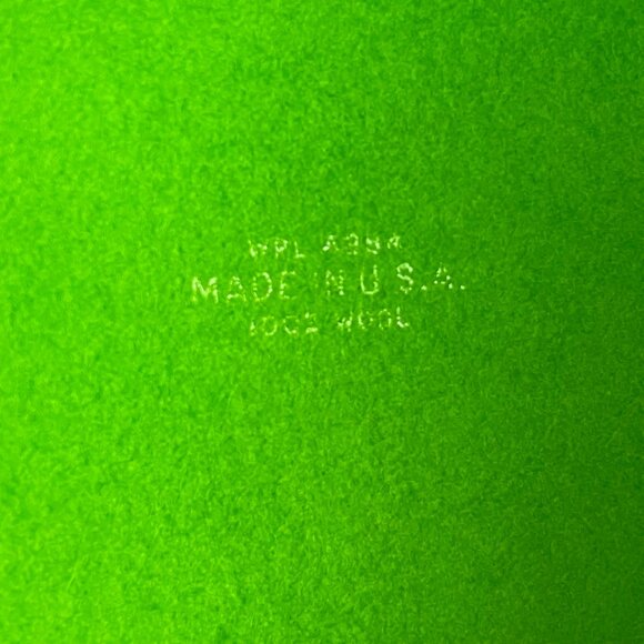 Vintage Felt Wool Hat Women Bright Green Black Velvet Brim Halloween Costume - Picture 11 of 14